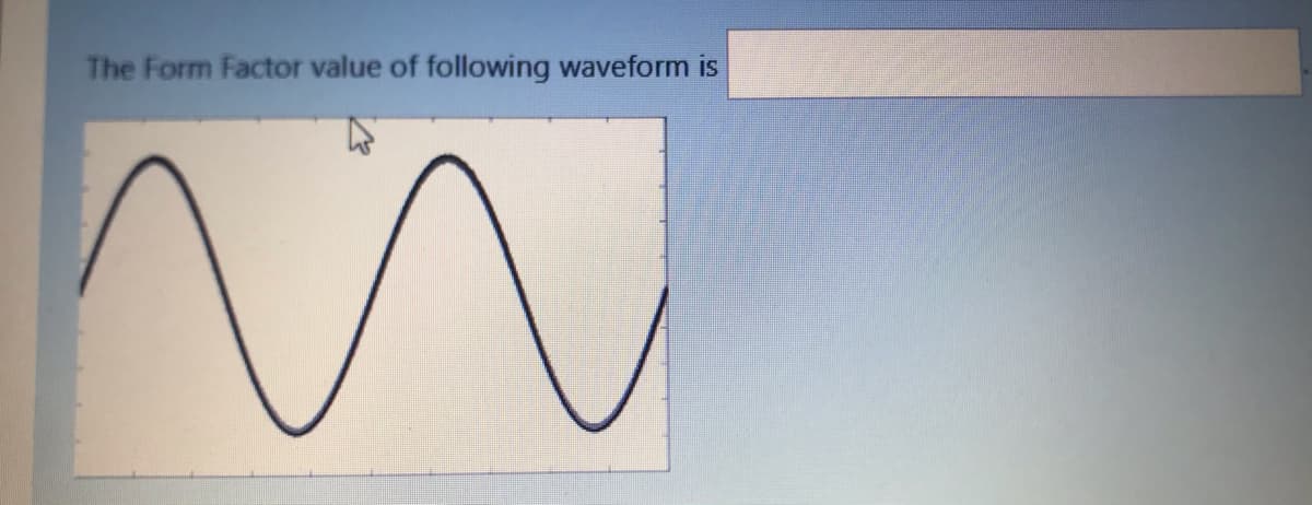 The Form Factor value of following waveform is
