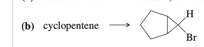 (b) cyclopentene
Br
