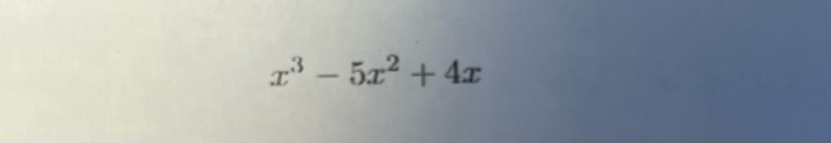 T³ -5x² + 4x