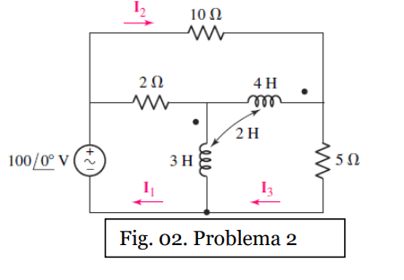 100/0° V
(+21)
2 Ω
10 Ω
www
3H}
3Η
4Η
m
2Η
Fig. 02. Problema 2
· 5 Ω
5Ω