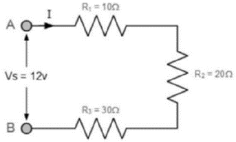 R = 100
A
Vs = 12v
R2 = 200
R3 = 30n
BO
