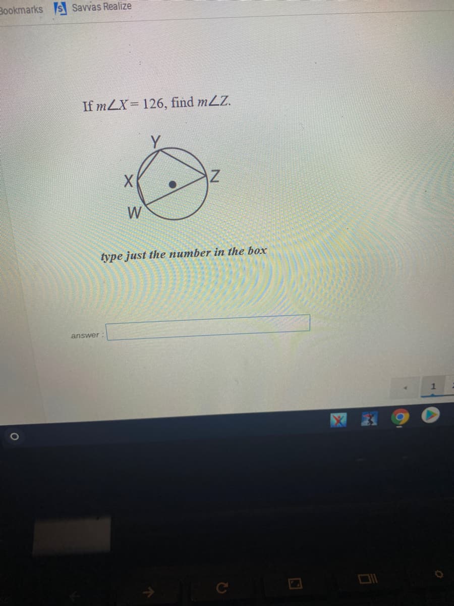 Bookmarks S Savvas Realize
If mLX= 126, find mLZ.
W
type just the number in the box
answer
C
