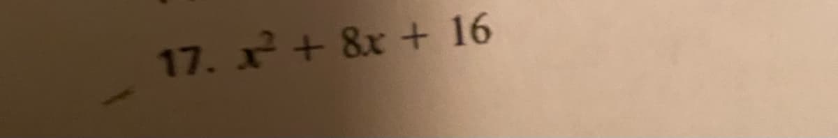 17. + 8x + 16
