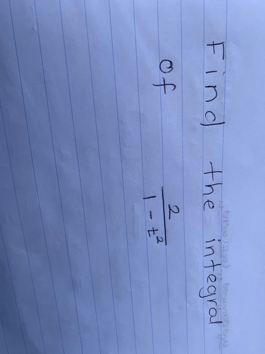 borum
Find the integral
of
2.
