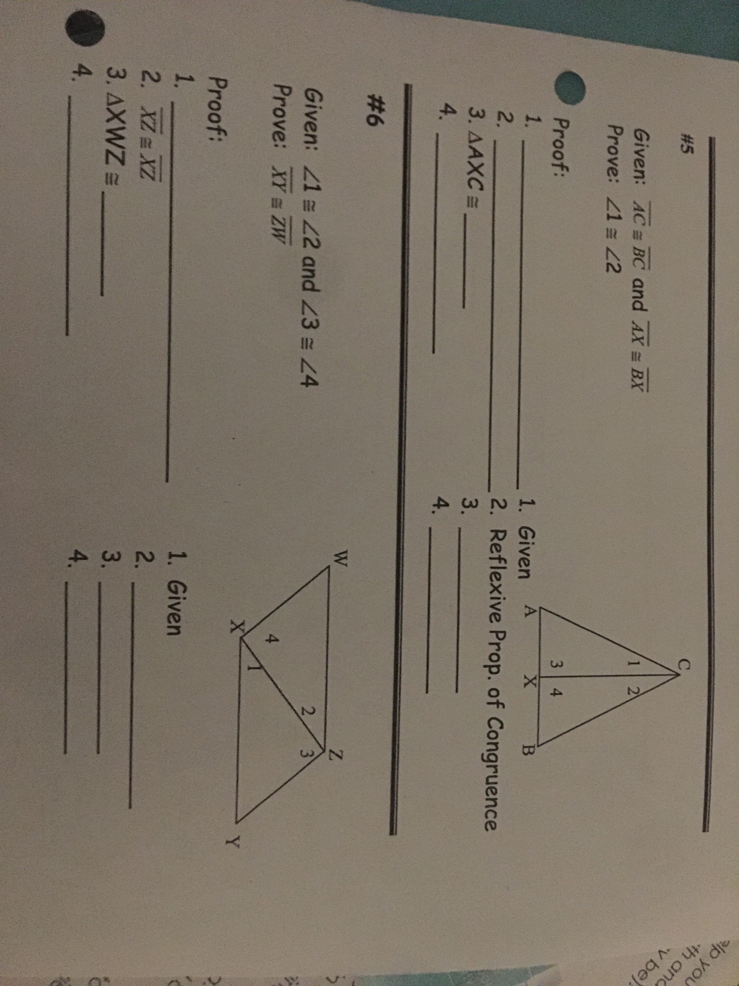 Given: AC a BC and AX = BX
Prove: 1 22
