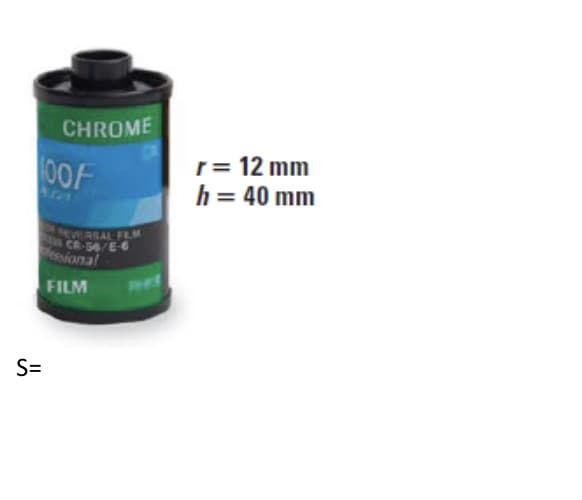 CHROME
00F
r= 12 mm
h = 40 mm
MWASAL FRM
CR-56/E6
essional
FILM
et
S=
