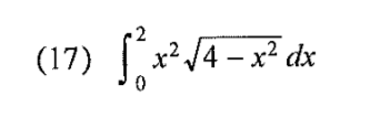 (17)
?/4 – x² dx
