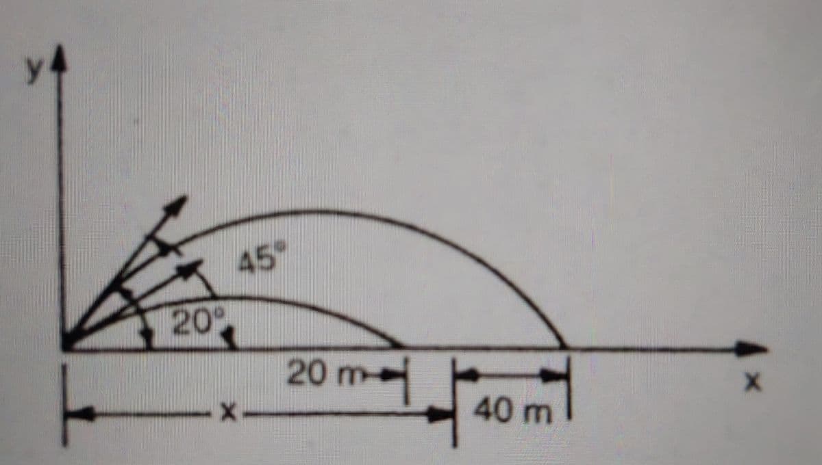 45°
20
20m
-X-
40m
