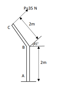 P=35 N
2m
45
В
2m
A
