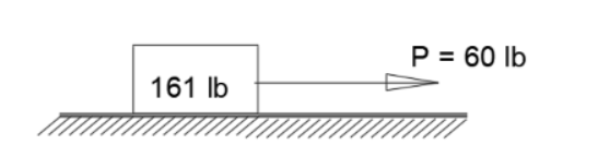 P = 60 lb
161 lb
