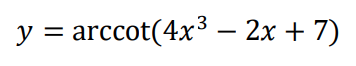 У %3D arccot (4x3 - 2х + 7)
