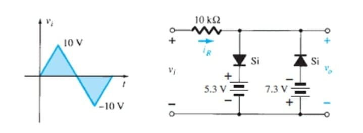 10 k2
10 V
Si
Si
Vi
5.3 V=
7.3 V
-10 V
