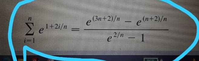 e (3n+2)/n
e (n+2)/n
-
Yel+2i/n
e2n 1
