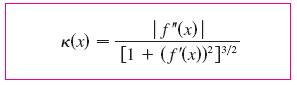 |f"(x)|
[1 + (f'(x))*]/2
K(x)
