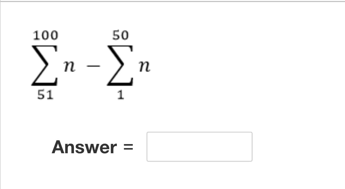 100
Ση
η
51
50
Σ
1
Answer =
η