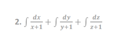 dy
dz
2.
x+1
y+1
z+1
