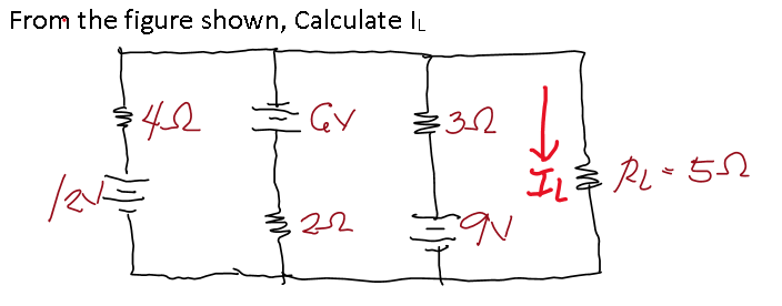 From the figure shown, Calculate IL
