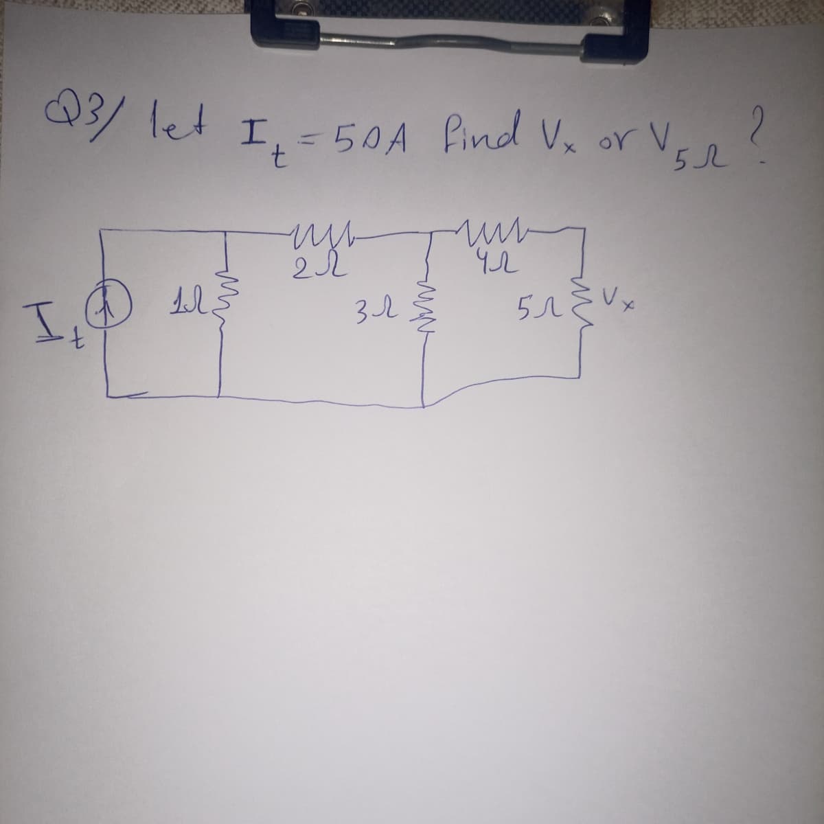 Q3/ let I,-50A
I = 50A Pind Vx or V
t.
5 L
7.
51ミv。
