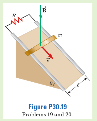 В
R
m
Figure P30.19
Problems 19 and 20.
