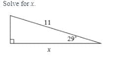 Solve for x.
11
29
