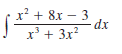 x² + 8x – 3
dx
x' + 3x?
