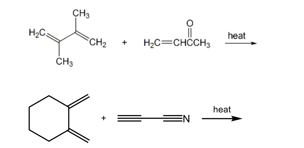 H₂C.
CH3
CH3
CH₂
+
+
O
H₂C=CHCCH3
EN
heat
heat