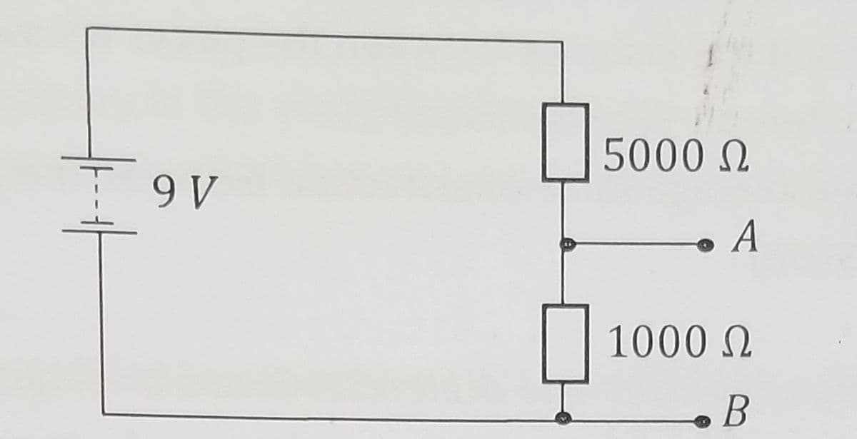 5000 N
9 V
А
1000 N
В
