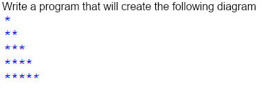Write a program that will create the following diagram
**