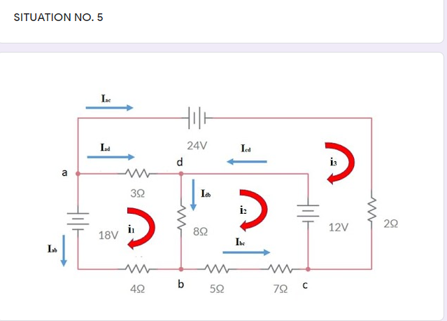 SITUATION NO. 5
Lse
La
24V
Icd
d
is
a
32
Ia
i:
12V
22
18V
82
Ibe
Lb
b
42
