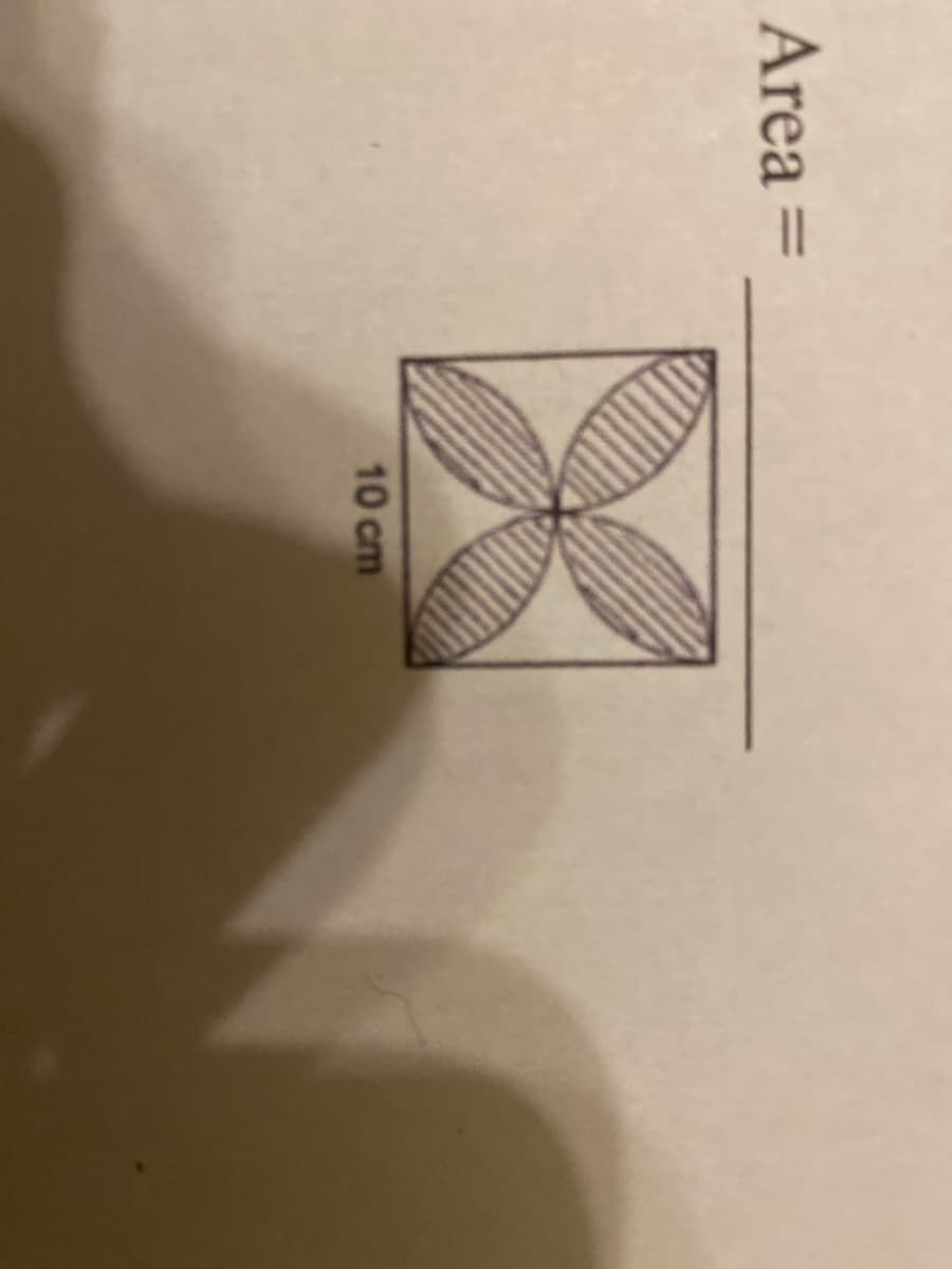 Area =
%3D
10 cm
