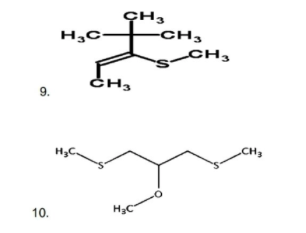 ÇH3
H,c-
-CH,
CH3
9.
H,C.
CH3
10.
HC
