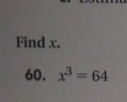 Find x.
60. x = 64
