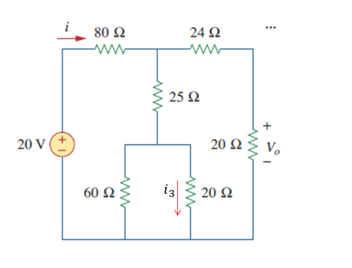 20 V
(+1
80 Ω
www
60 Ω
22
Μ
3
24 Ω
25 Ω
20 Ω
20 Ω
...
+