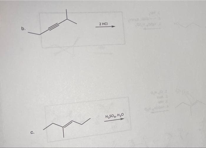 b.
6
2 HCI
H₂SO4 H₂O