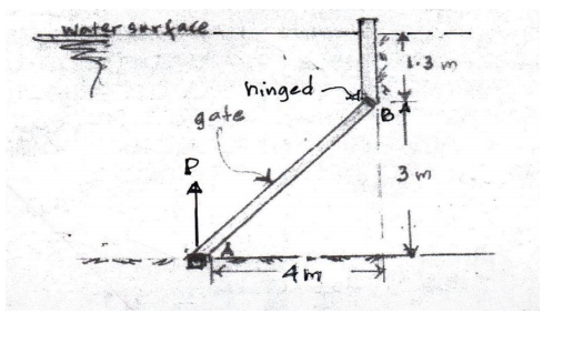 watergurface.
1-3 m
hinged
gate
P
3 m
