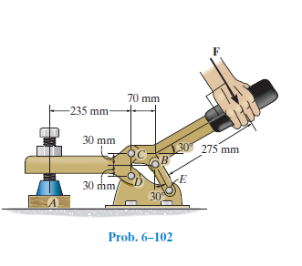 70 mm
-235 mm
30 mm
30 275 mm
30 mm
30
Prob. 6–102
