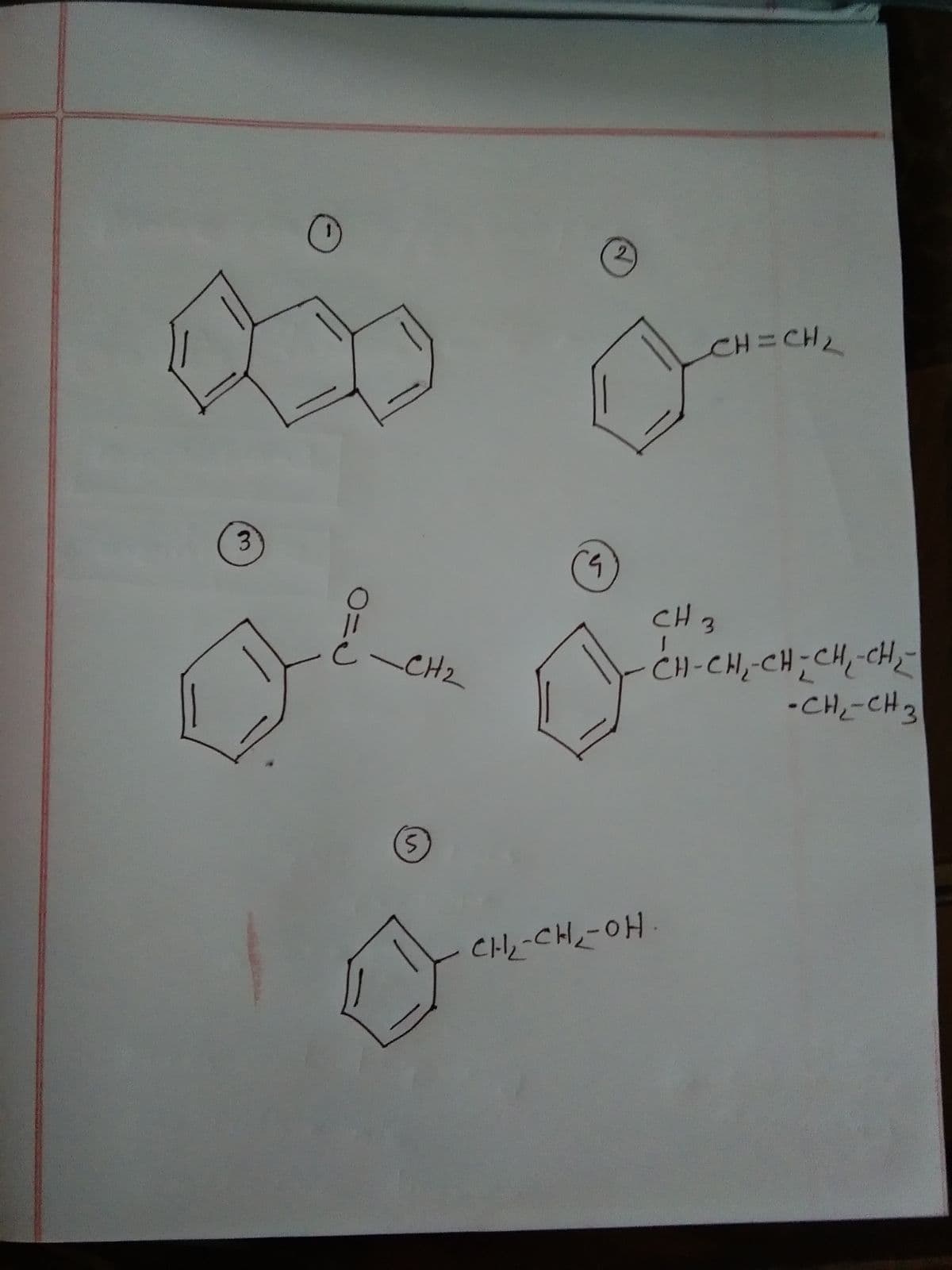 జం గ
2.
CH=CH2
3.
5.
CH 3
CH-CH,-CH;CH,-CH,
c-CH2
CH,-CH-OH
