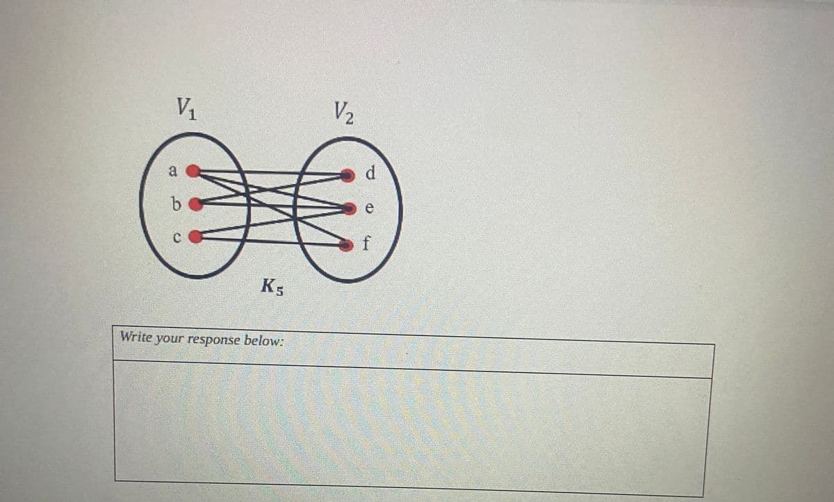 V₁
b
C
Ks
Write your response below:
V₂
d
e
of