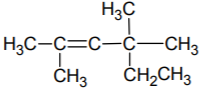 H3C
H3C-C=C-C-CH3
ČH,CH3
ČH3
