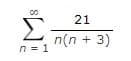 Σ
Π=1
21
π(n + 3)