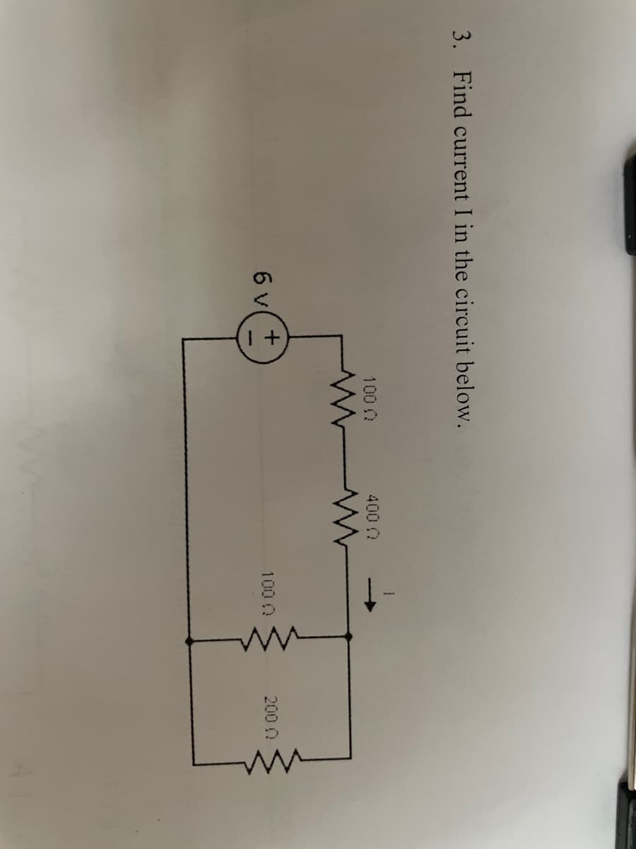 3. Find current I in the circuit below.
100 0
400 N
100 0
200 N
