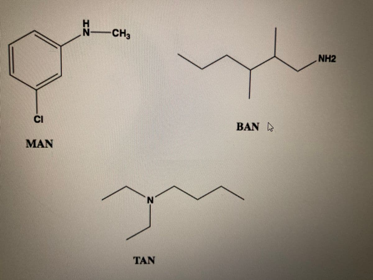 CH3
NH2
CI
BAN
MAN
TAN
