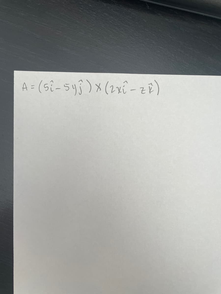 A = (5 - 553 ) X (1x - 2)