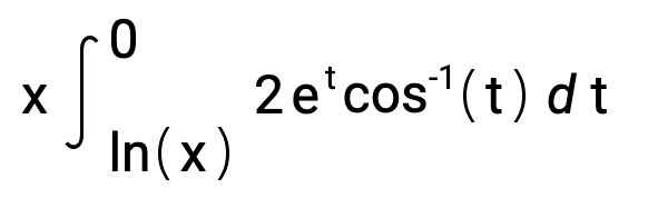 2e'cos' (t) dt
In(x)
