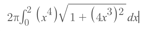 3)² dxl
-2
V 1+
1+ (4x°)² dx
