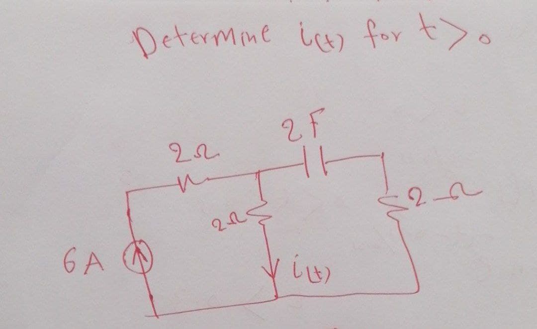 6 A
Determine is for t>o
2.2
M
2.25
2 F
دعانا لا
22