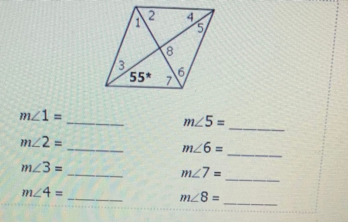 8.
6.
55* 7
m213=
m25%3D
m22%3D
m26 3=
m23% D
m27 =
%3D
m24%3D
5.
2)
3.
