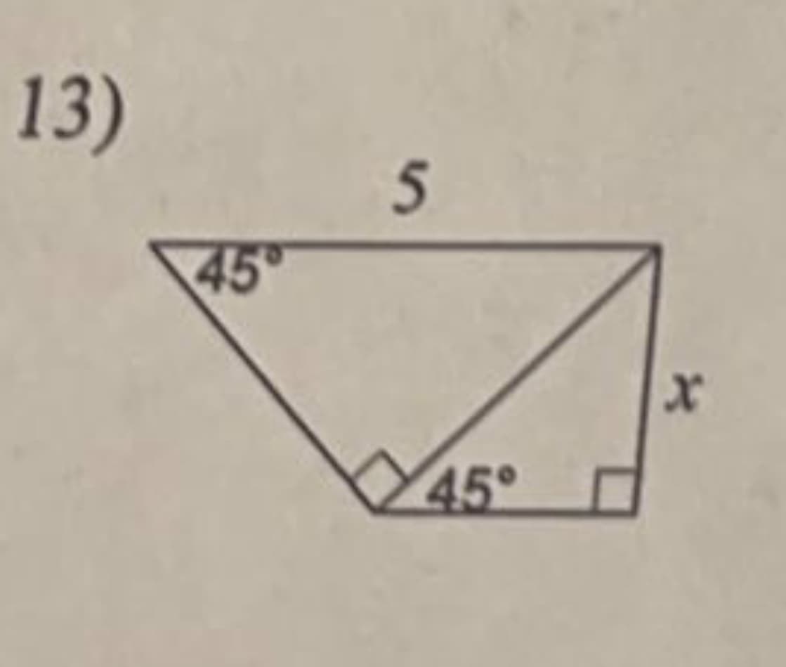 13)
5
45
45°
2C
