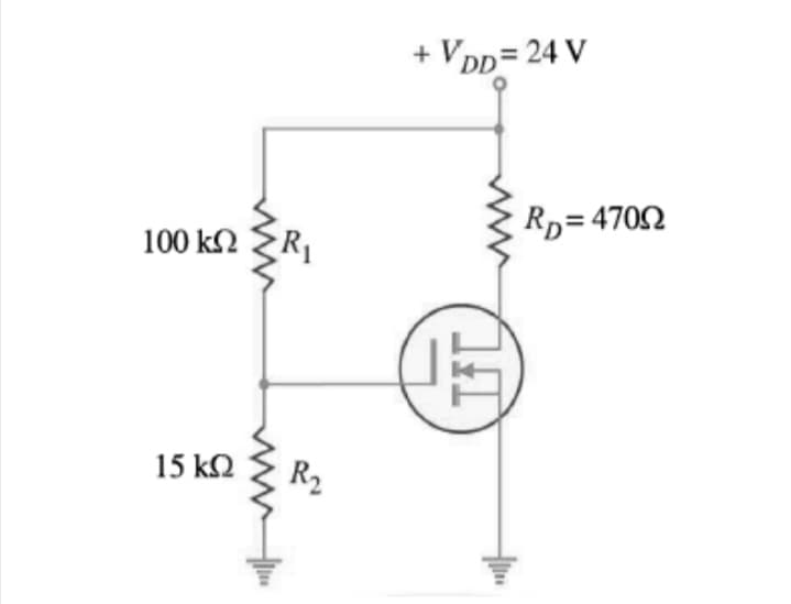 VDD= 24 V
100 kN R,
Rp= 4702
15 k2
R2
