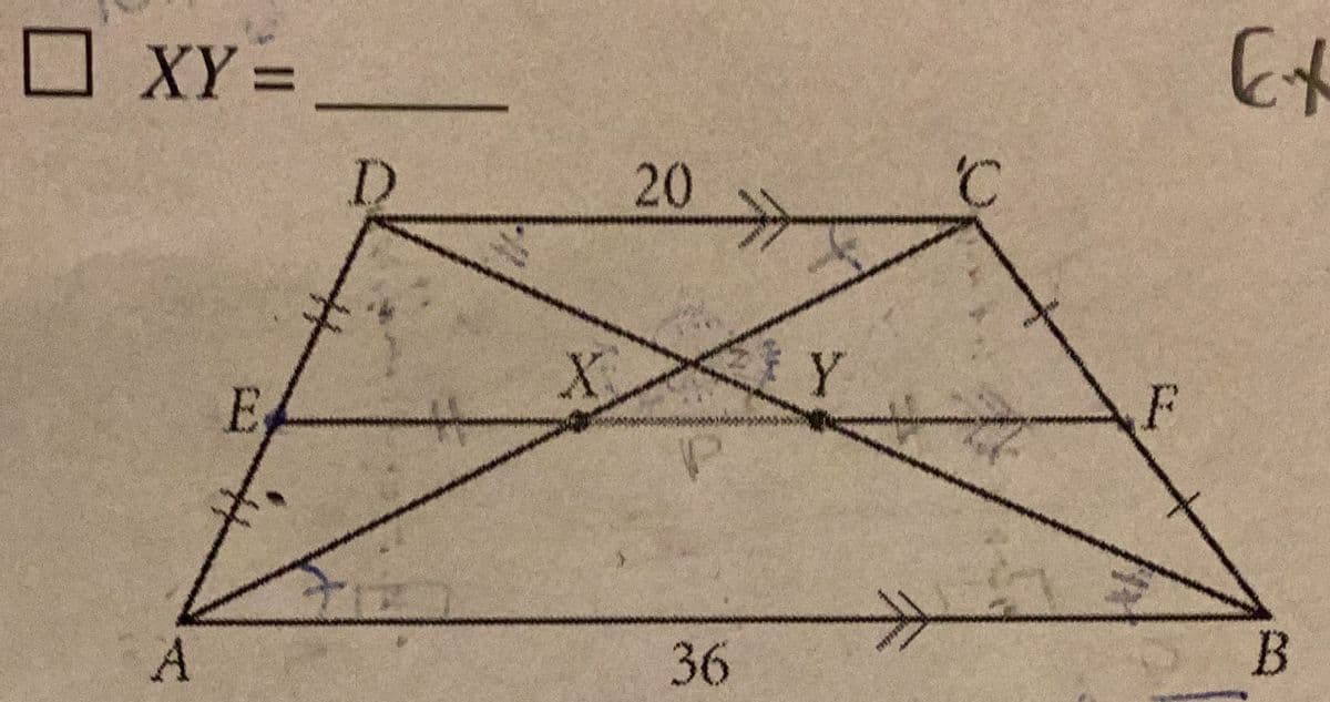 XY =
A
E
D
F12
X
20
36
Y
C
#7
F
Ex
B